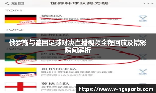 俄罗斯与德国足球对决直播视频全程回放及精彩瞬间解析